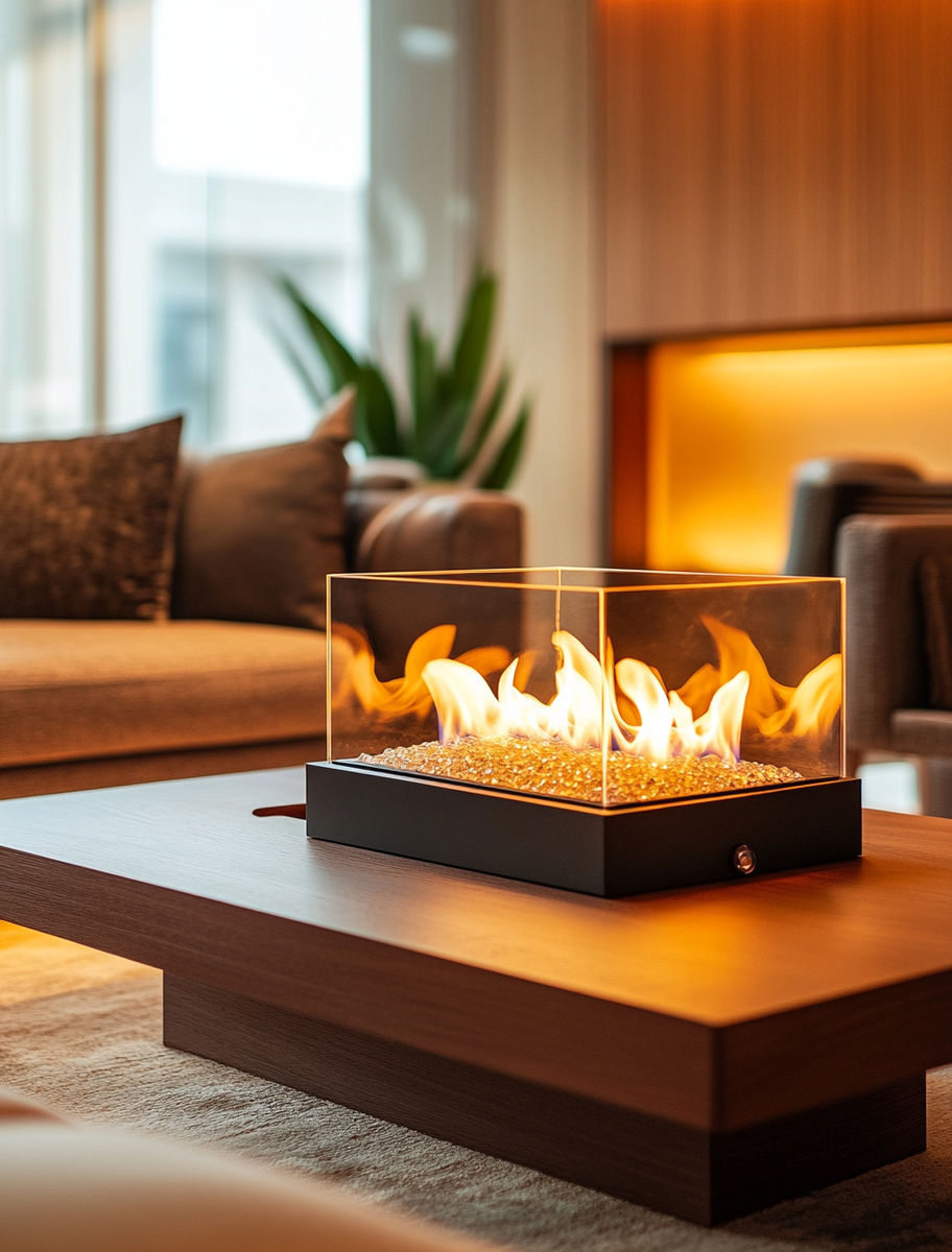    Настольный биокамин: создайте уют и тепло в вашем доме без хлопот и забот Kamin