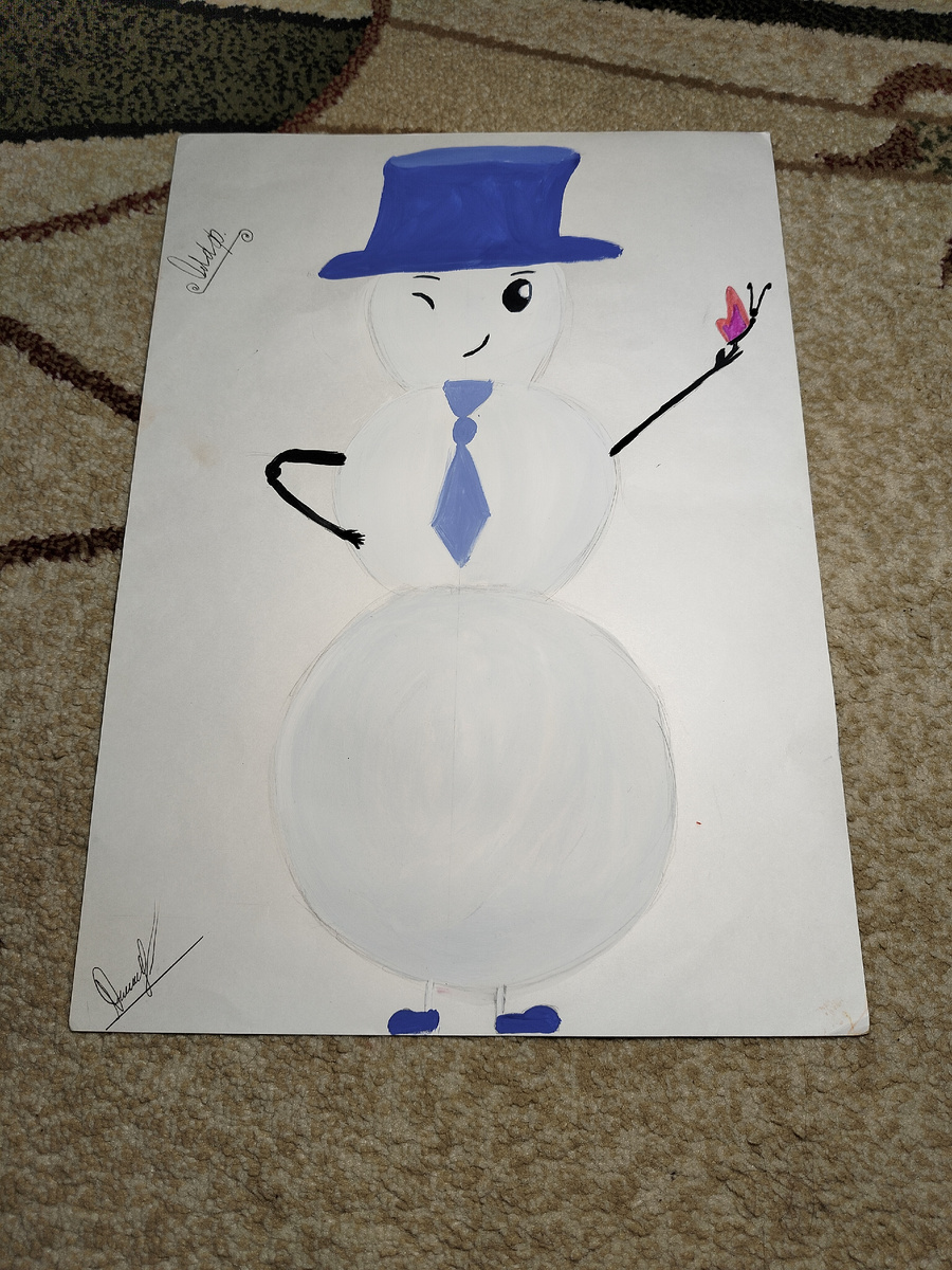 Этот снеговик родился 25 февраля 2025 года в 22:00 