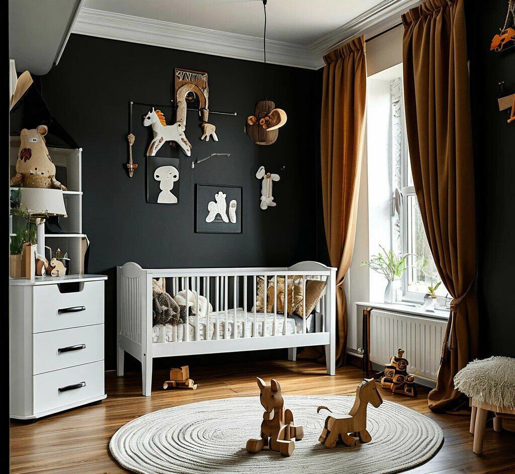 Детская в чёрном цвете