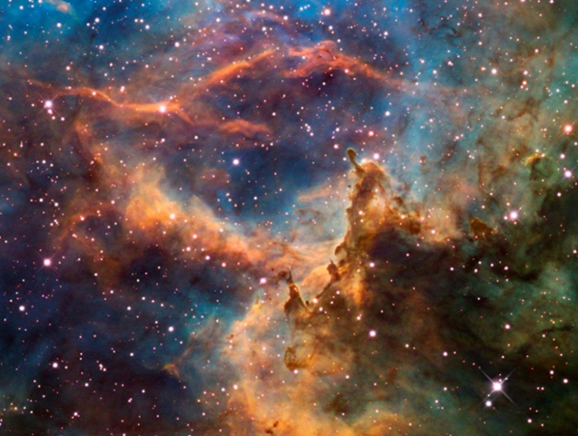 Туманность Розетка, фрагмент.