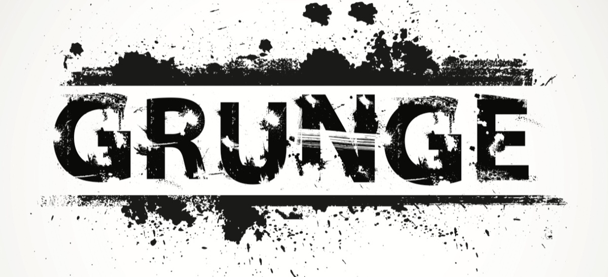 Гранж-стиль в картинах характеризуется эстетикой небрежности, недосказанности и разрушения. Для него свойственны грубые текстуры, хаотичная типографика и приглушённые или иногда контрастные цветовые решения.