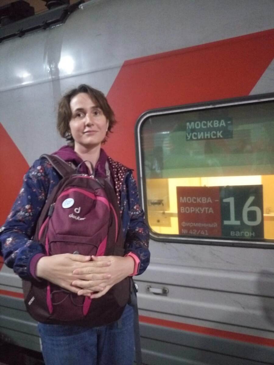 2019 г. Поезд Москва -Воркута. Дочка Настя