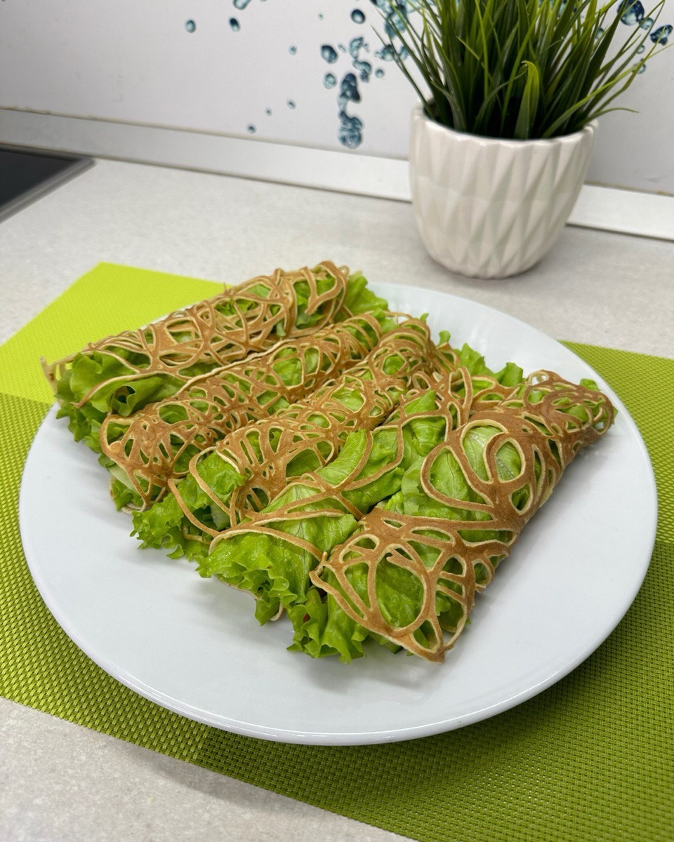 Кружевные блинчики с начинкой