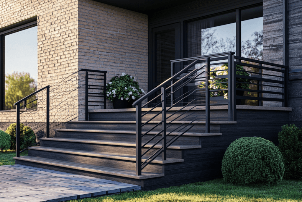    Создайте уникальное крыльцо в стиле лофт с металлическими перилами и террасной доской от ZMK-Zenit в Уфе! ZMK-ZENIT