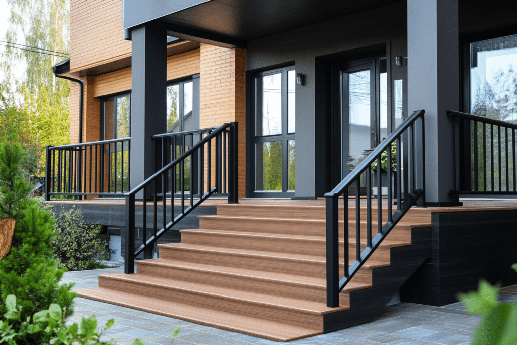    Крыльцо в стиле лофт: создайте уютное пространство с металлическими перилами от ZMK-Zenit в Уфе! ZMK-ZENIT