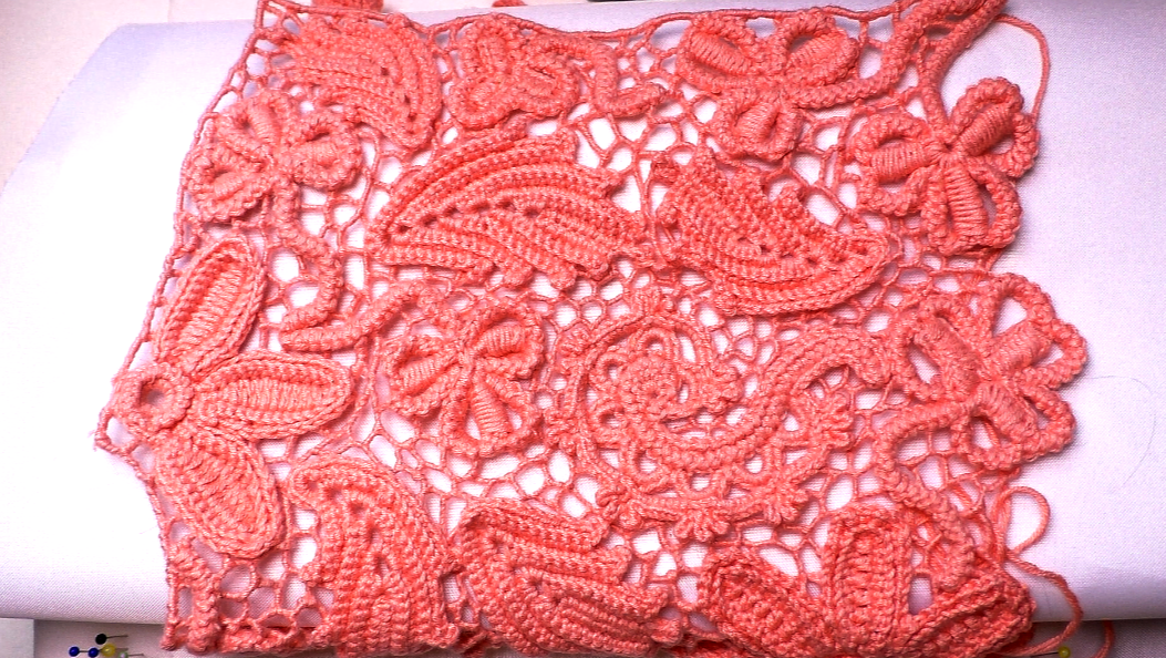 Процесс создания жакета в технике ирландского кружева по фото автора Ирины Фильчаковой