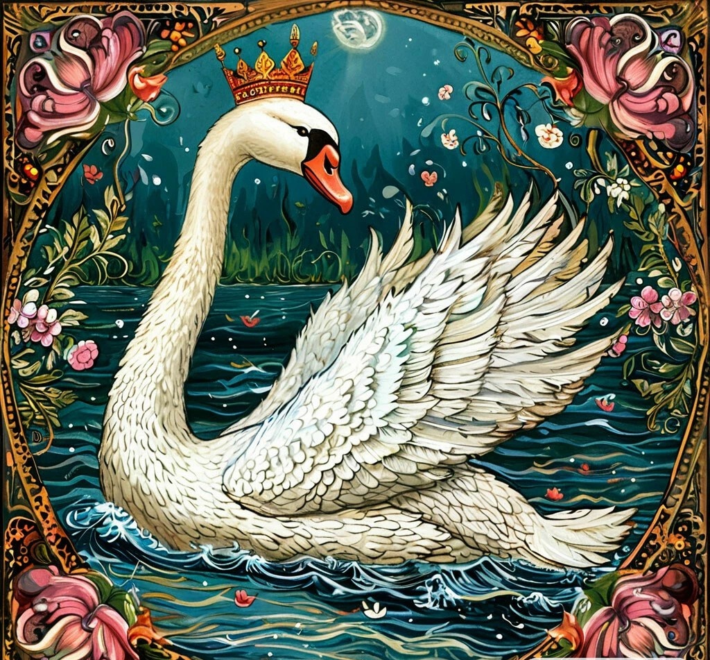 26 февраля - всемирный день рассказывания сказок. Царевна Лебедь из сказки Пушкина. 