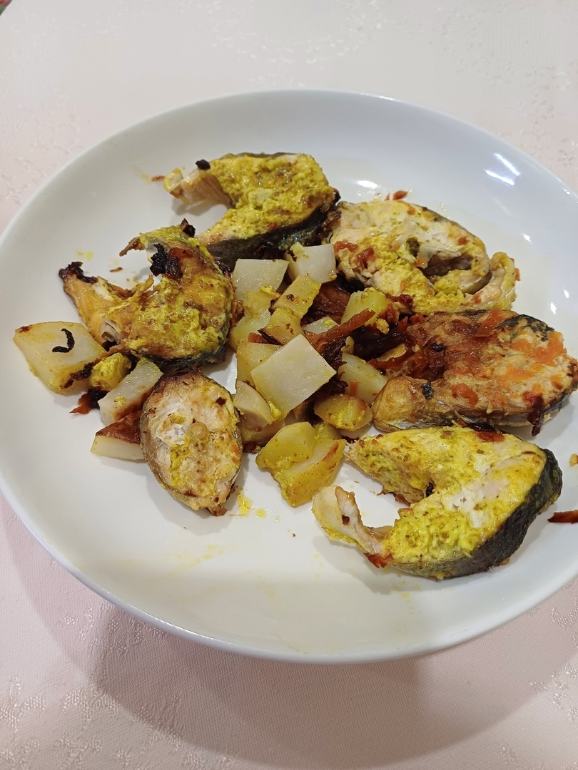 рыба с овощами