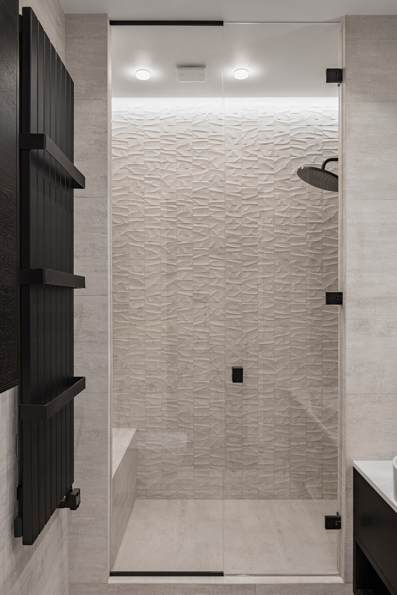 Дизайн и ремонт душевой в стиле минимализм, студия Alexander Tischler, Москва