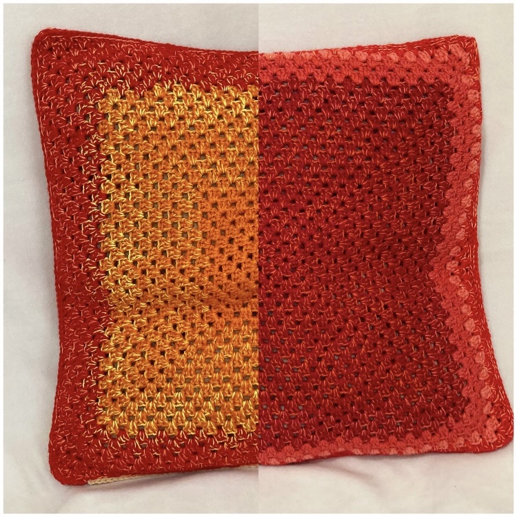 Коллаж двух сторон наволочки