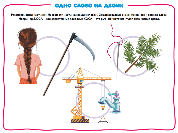 ОМОНИМЫ - обучающее пособие из серии "Русский язык для дошкольников" Елены Янушко