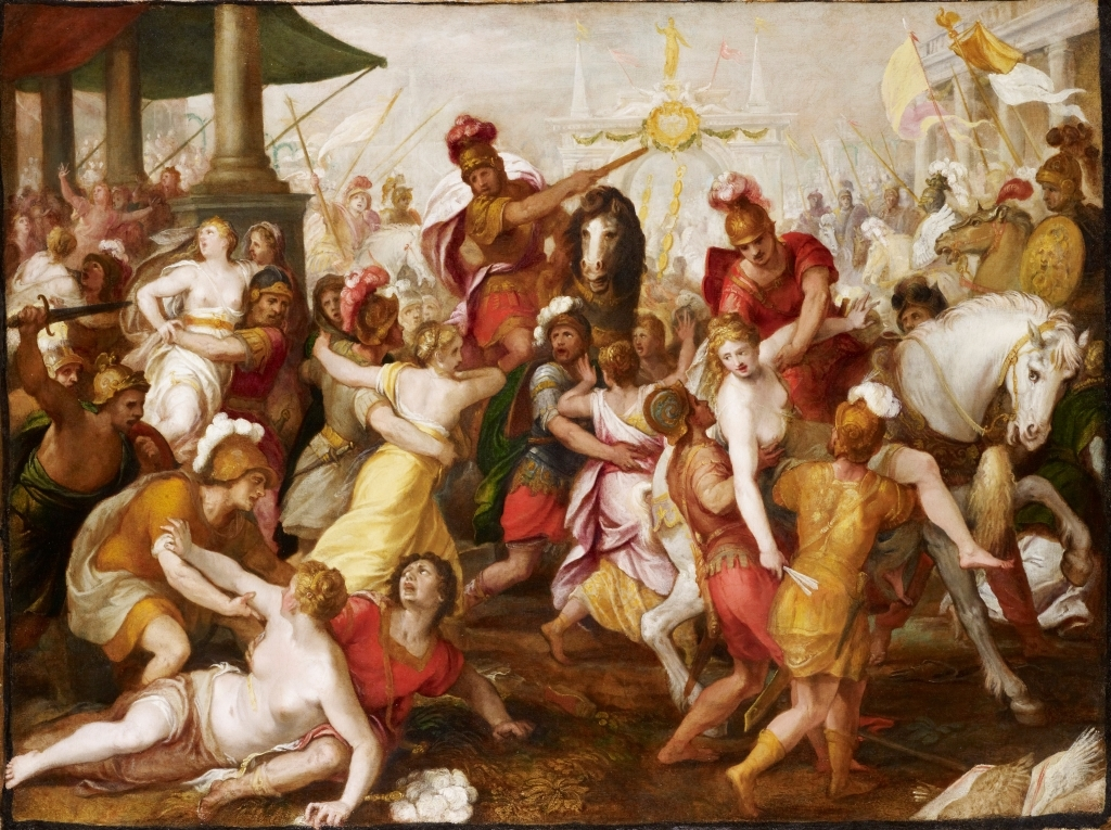 Кристоф Шварц. Похищение сабинянок, ок. 1573. Британская королевская коллекция, Лондон