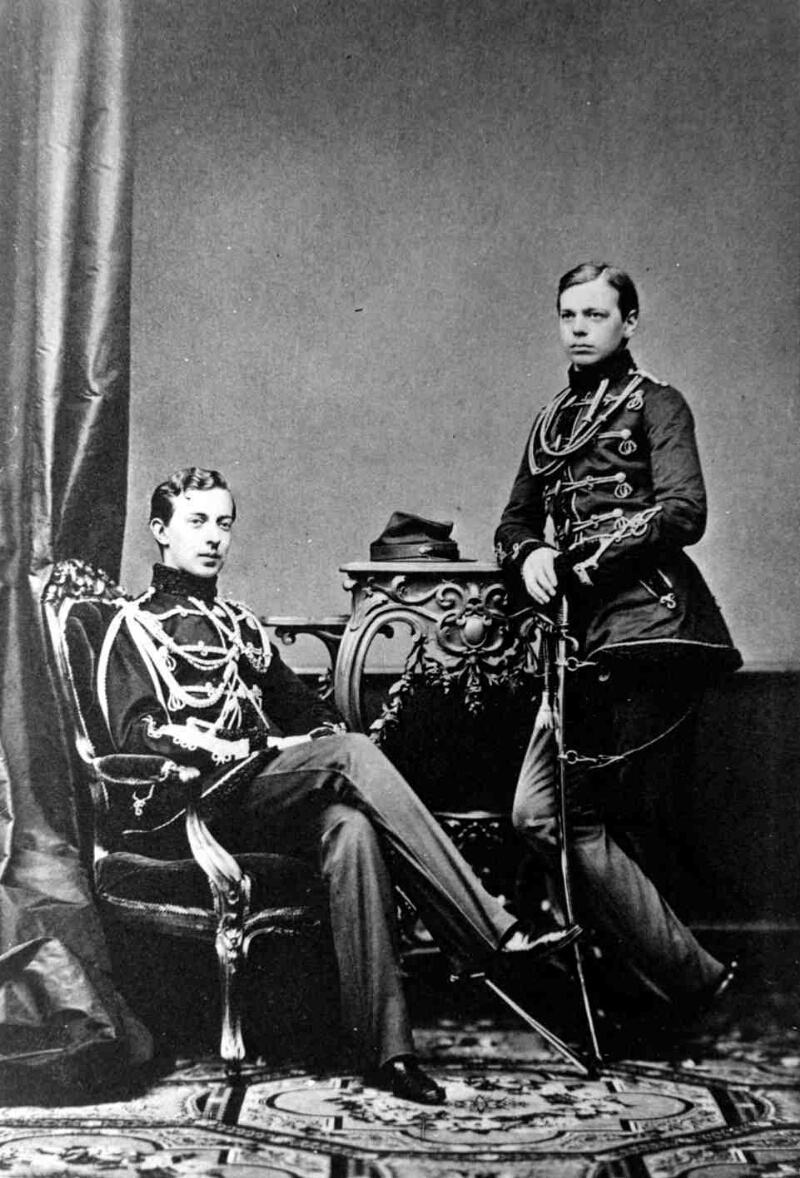 Цесаревич Николай Александрович с братом, будущим царем Александром III. Za.pinterest.com