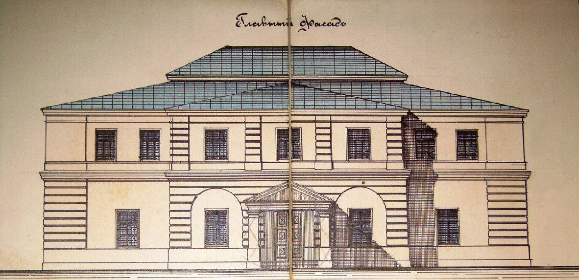 Проект главного фасада чебоксарской тюрьмы. 1906 год. Государственный архив Республики Татарстан.