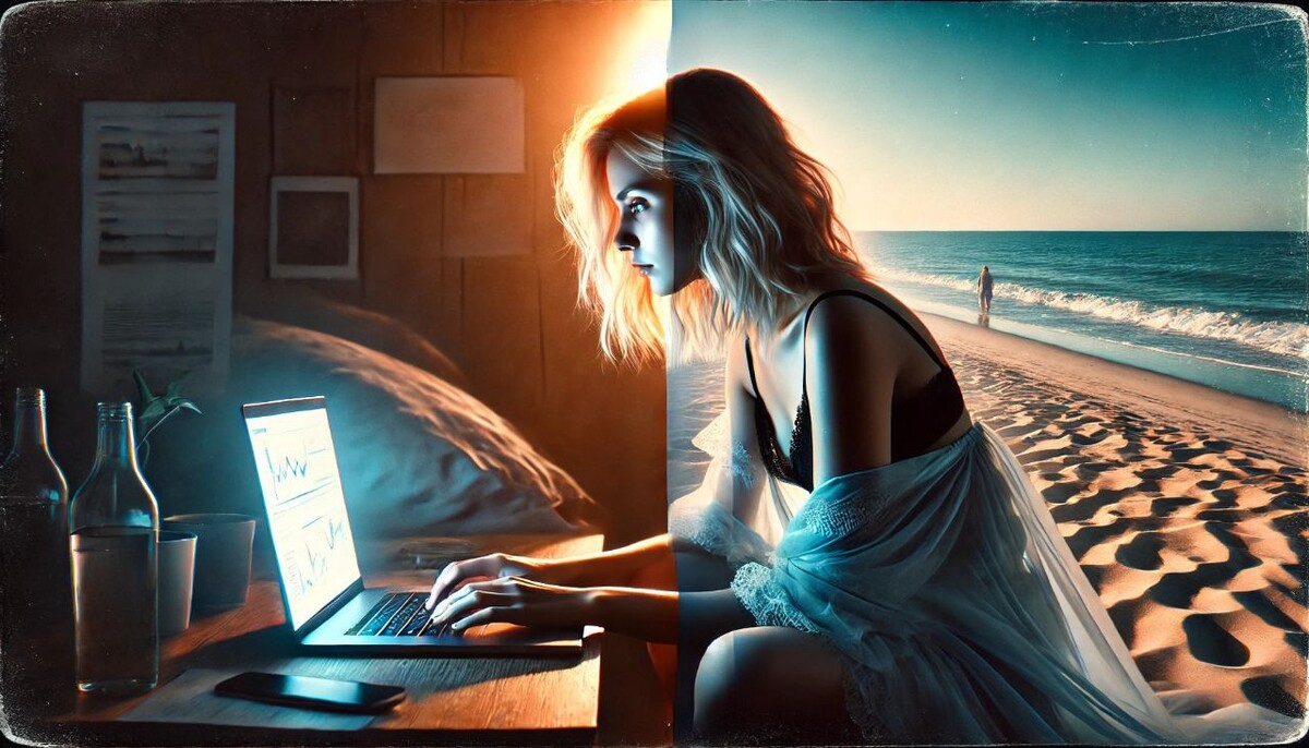 💻 Выгорание – это когда даже отдых не даёт сил.🌊 Перезагрузка – это когда ты даёшь себе тишину, море и свободу.