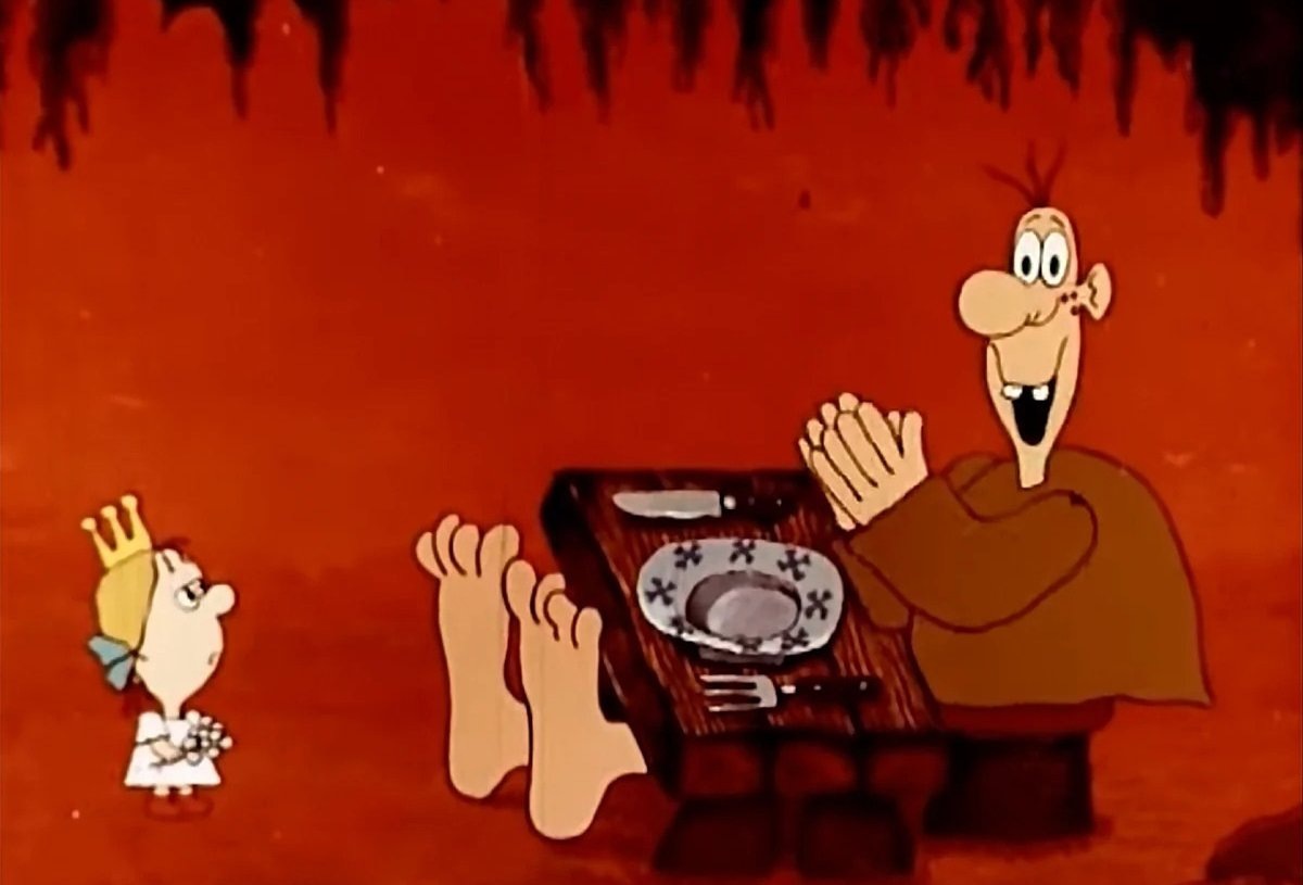    Кадр из мультфильма «Принцесса и Людоед»