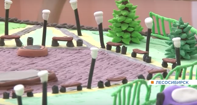     В лесосибирском детском саду воспитанники сделали макет своего города