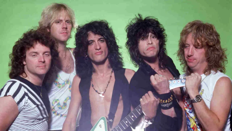 Aerosmith в 1984 году: Joey Kramer, Tom Hamilton, Joe Perry, Steven Tyler, Brad Whitford