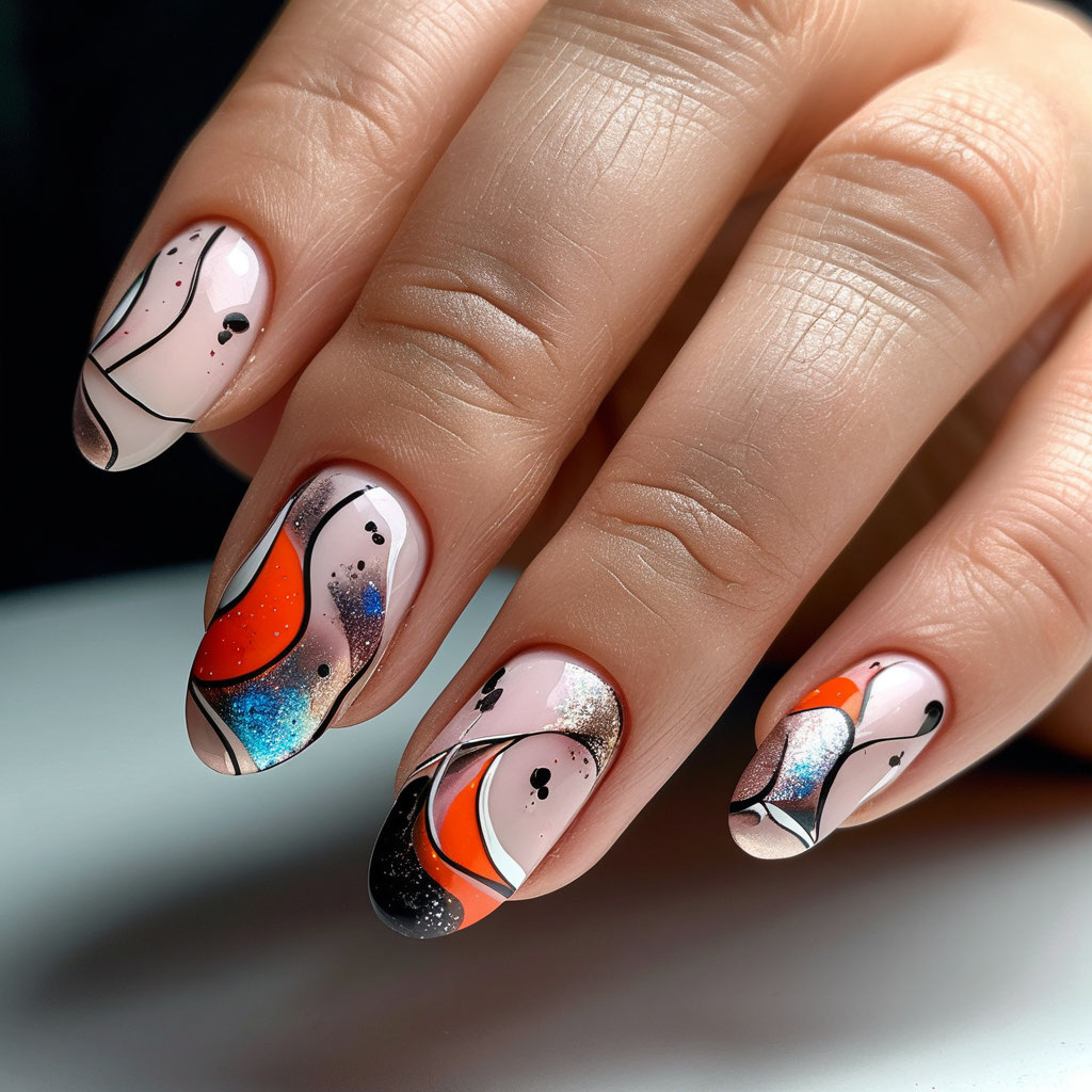 Абстрактный маникюр
