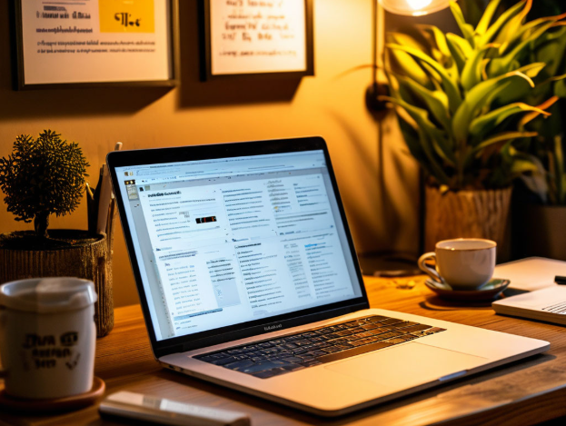 На картинке изображен уютный рабочий уголок, освещенный мягким светом. На столе лежит ноутбук с открытым экраном, на котором виден интерфейс платформы Дзен с яркими заголовками статей. Рядом с ноутбуком расположены блокнот и ручка, что символизирует процесс написания и идеи, которые приходят в голову. На стене висят вдохновляющие цитаты о финансовой независимости и творчестве. В углу стола стоит чашка с кофе, создавая атмосферу комфорта и сосредоточенности. Внизу картинки размещены ключевые слова, такие как "пассивный доход", "написание статей", "Дзен", "финансовая свобода", что подчеркивает основную тему статьи.

