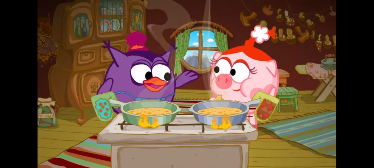 Кадр из м/ф «Смешарики» серия "Масленица» 