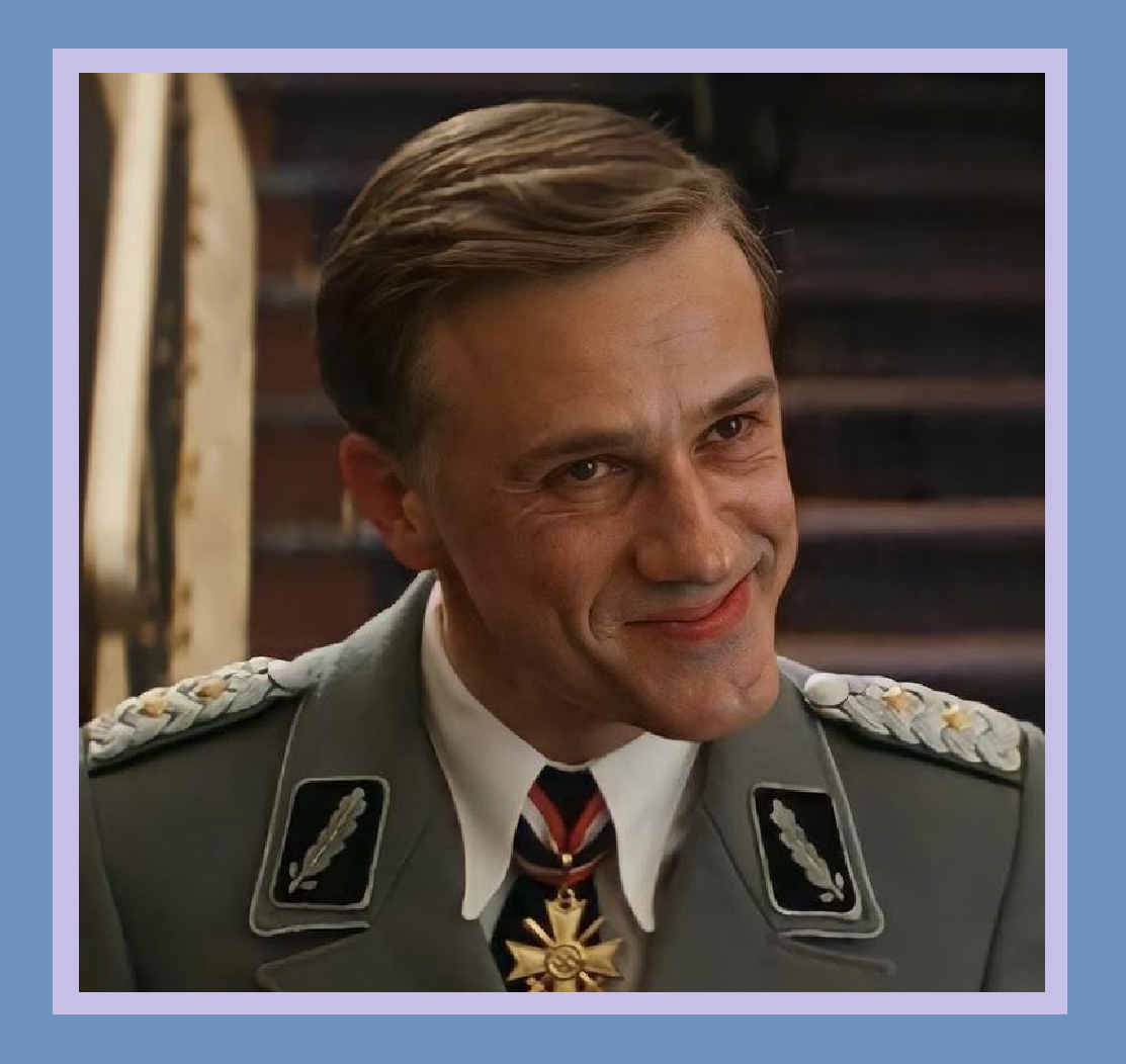 Кристофер Вальц в фильме «Бесславные ублюдки», роль Ганса Ланда 