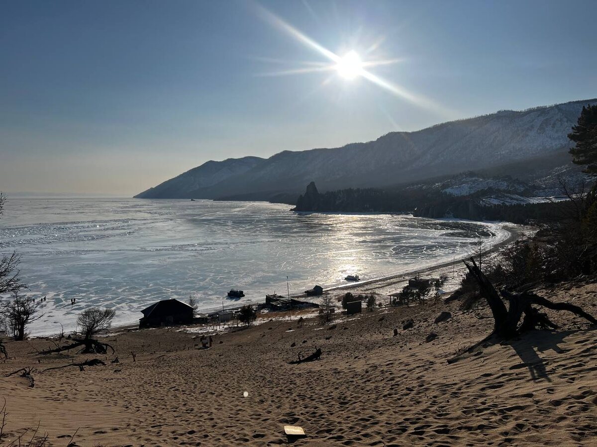 Бухта песчаная зимой