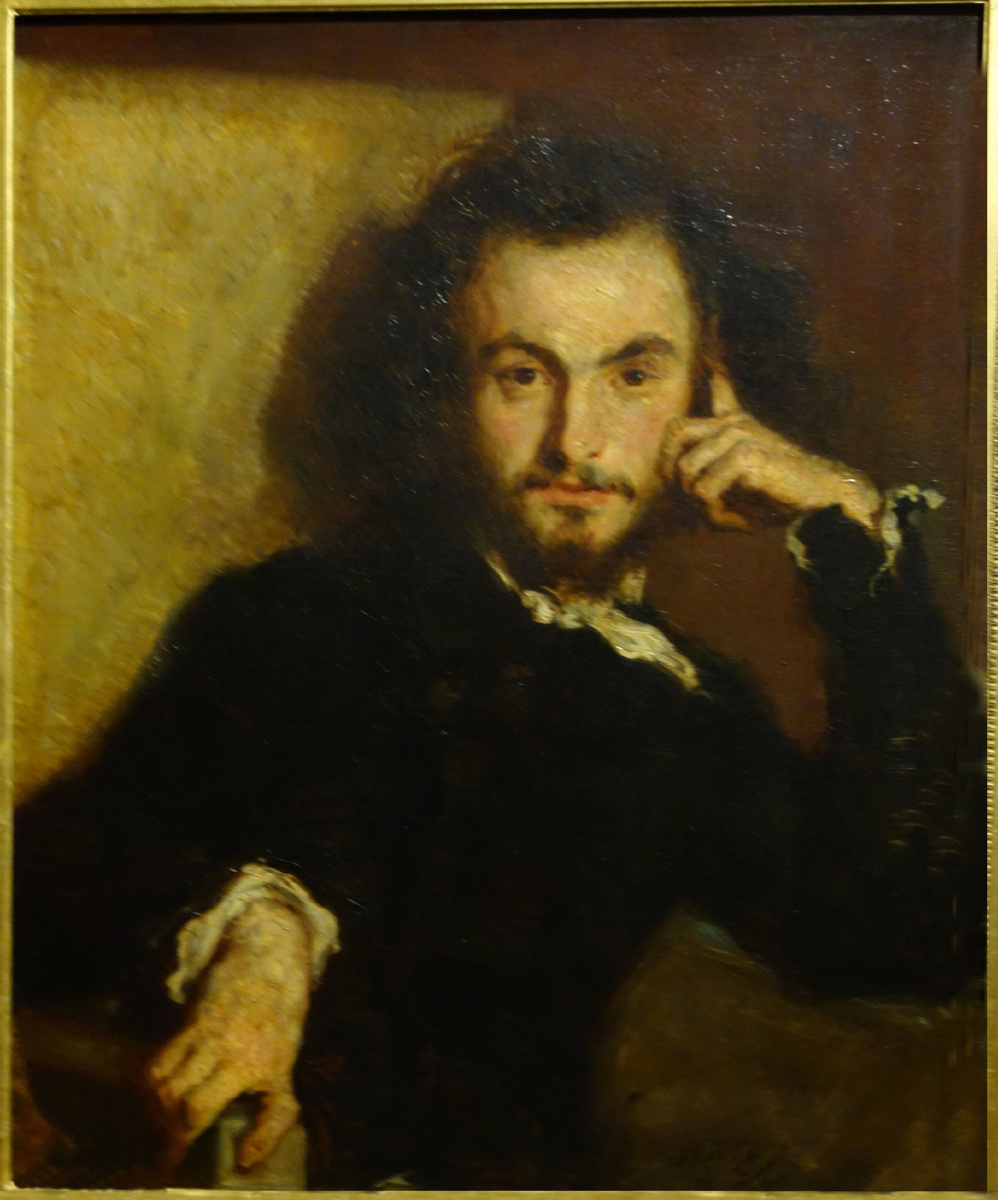 Эмиль Деруа, портрет Шарля Бодлера, 1844 год. Холст, масло.81 x 65,5 см. Государственный Версаль, Версаль, Франция. 