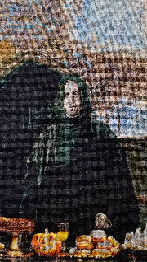 Профессор Снегг, вышивка полуркестиком, А4