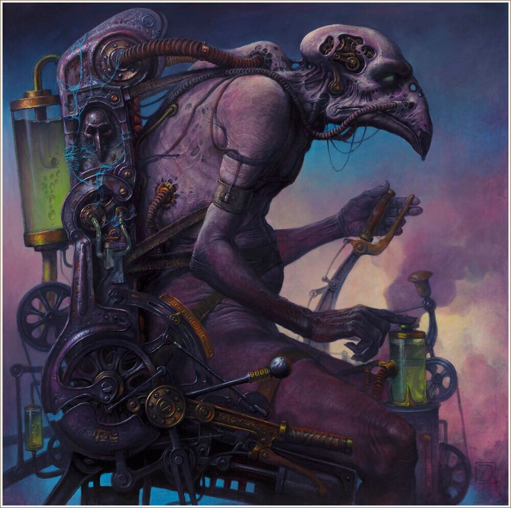 КАРТИНА ХУДОЖНИКА ДАРИУША ЗАВАДСКОГО/ Dariusz Zawadzki / “ МАШИНА ВРЕМЕНИ  ”
техника: масло, оргалит | формат: 100 x 100 см | 2020 год