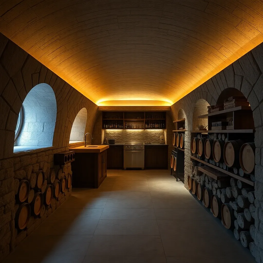 Современный погреб под домом