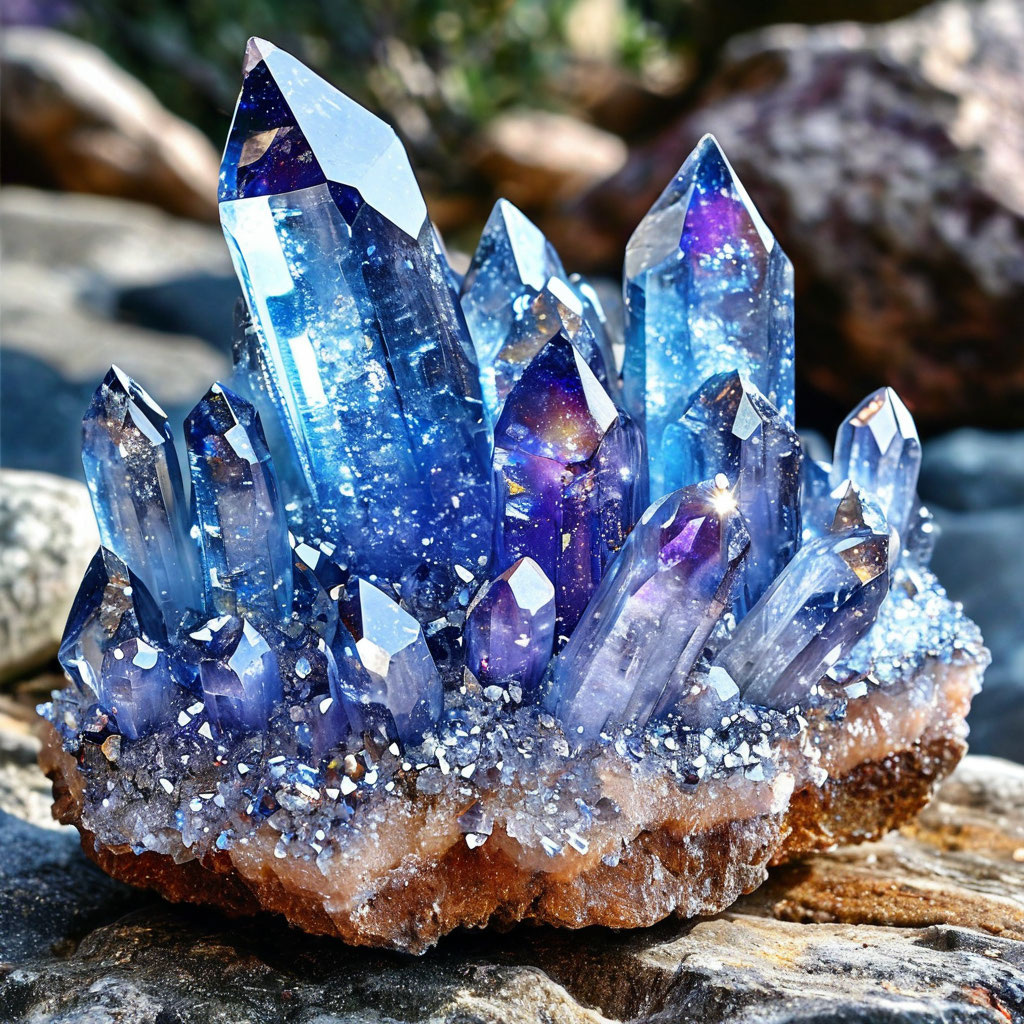 Кристаллы. Иллюстрация сгенерирована нейросетью