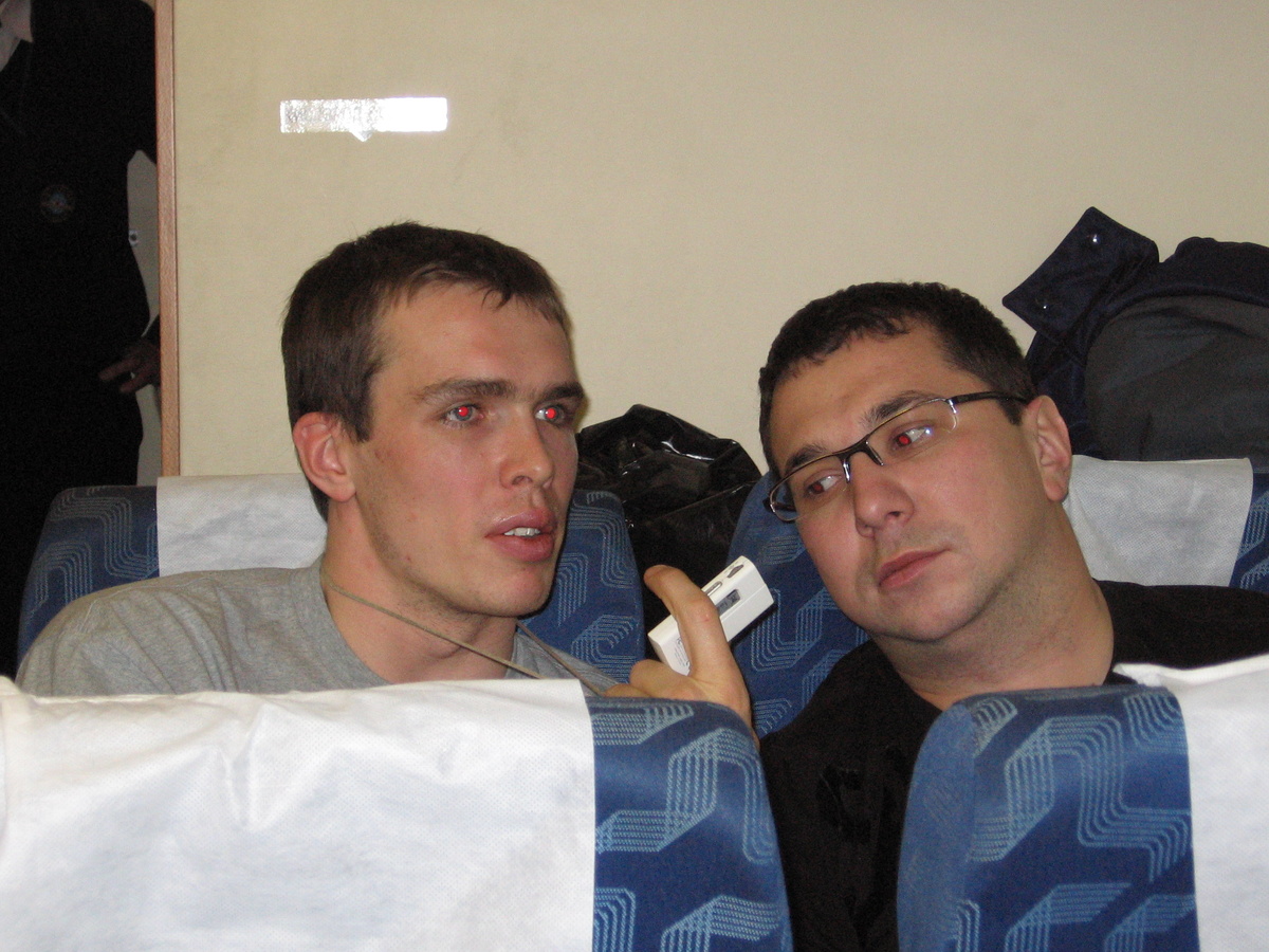 Сергей берет интервью у журналиста Кирилла Заналиса))) 2008 год