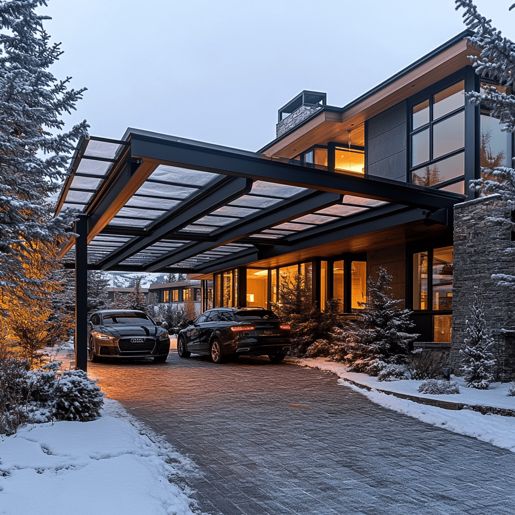    Навесы из поликарбоната в Уфе: создайте уют и защиту для вашего дома легко и стильно! ZMK-ZENIT