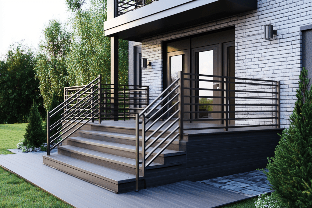    Купите свое уникальное крыльцо в стиле лофт от ЗМК-Зенит: металлические перила и террасная доска для надежности и стиля в Уфе! ZMK-ZENIT
