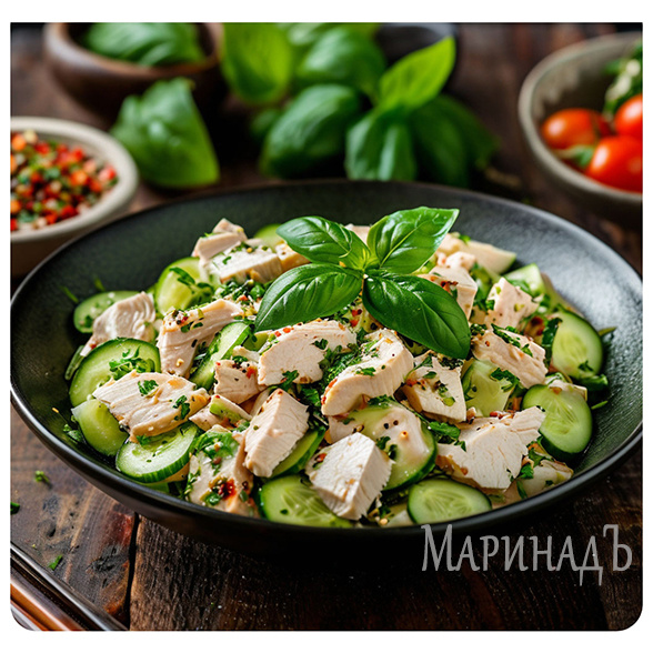 Салат с куриным филе и сыром фета/МаринадЪ