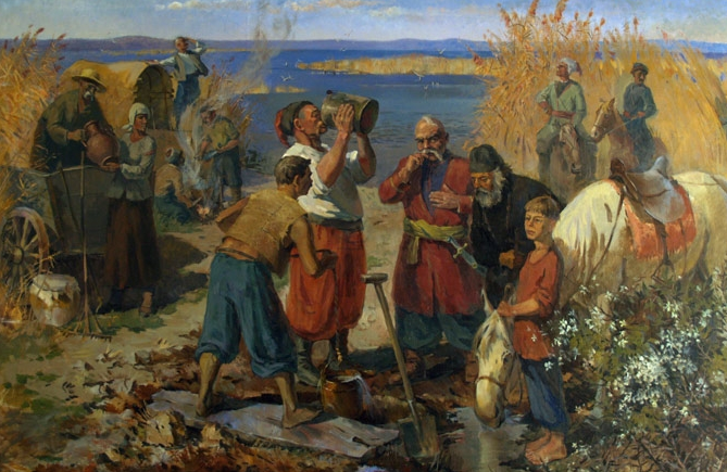 Казаки-запорожцы переселяются на Кубань. Изображение из открытых источников