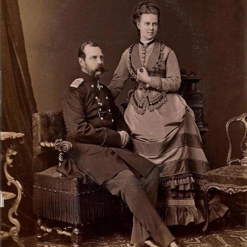 Александр II и его единственная взрослая дочь Мария Александровна