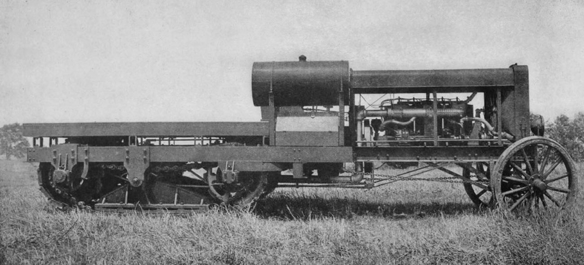 Шасси трактора Bullock-Lombard. Фотография в свободном доступе.