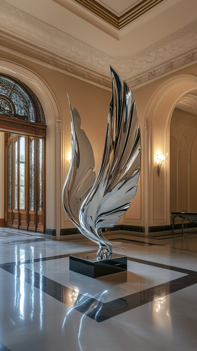 Скульптура Крылья из металла