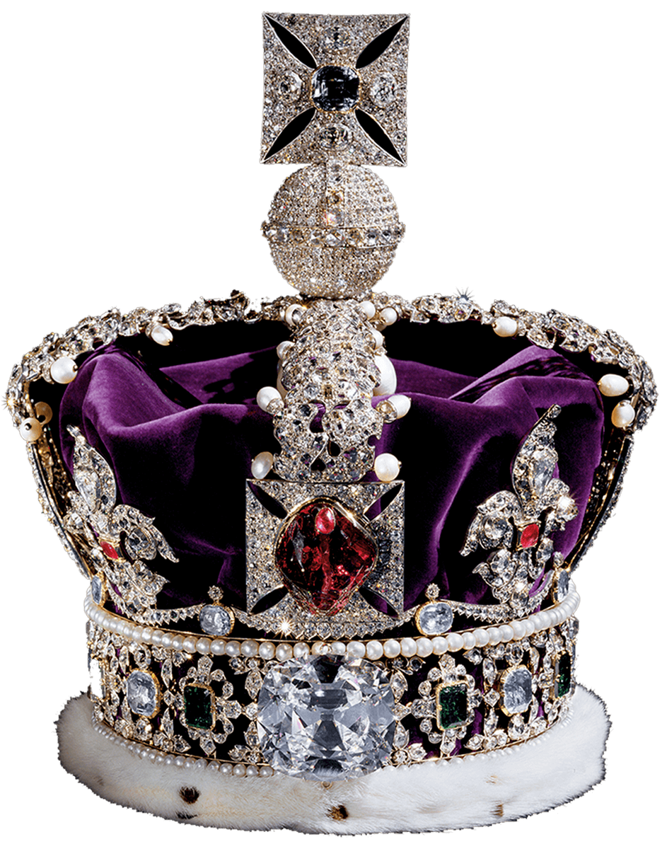 Императорская государственная корона состоит из 2868 бриллиантов, 17 сапфиров, 11 изумрудов, 4 рубинов и 269 жемчужин и весит более килограмма. 