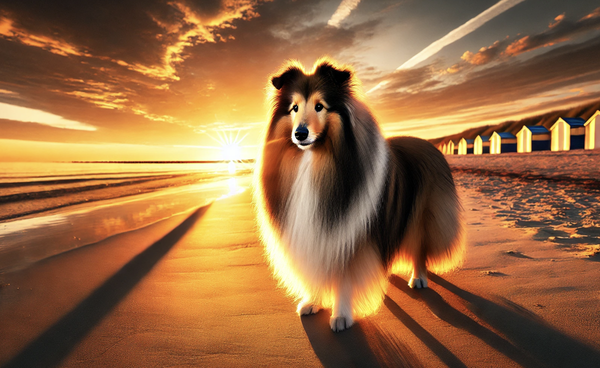 Собака в лучах