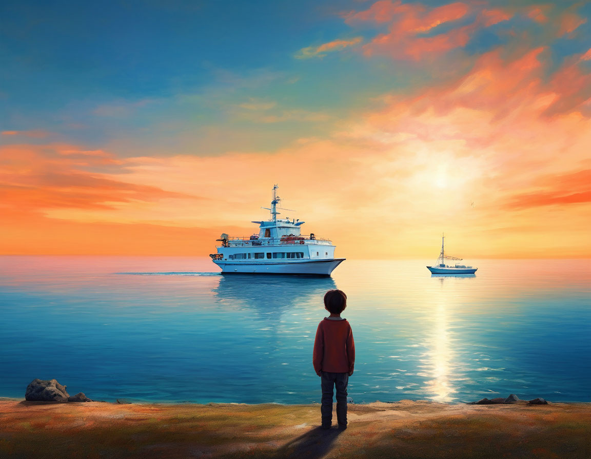 Мальчик смотрит