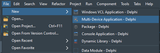Рисунок 2. - Создаём новое приложение.