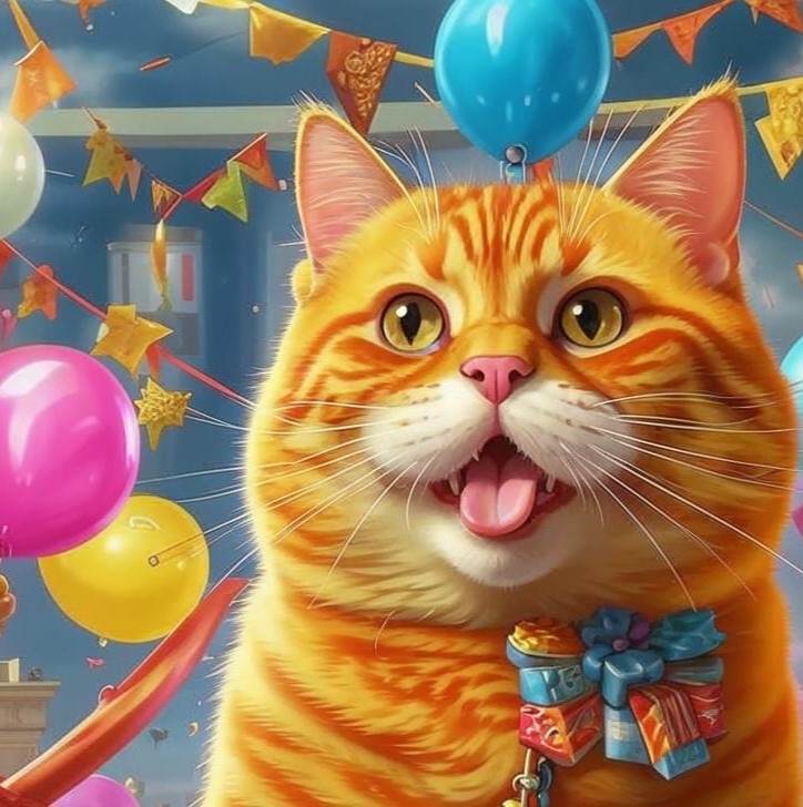 Кот Глобус поздравляет победителей