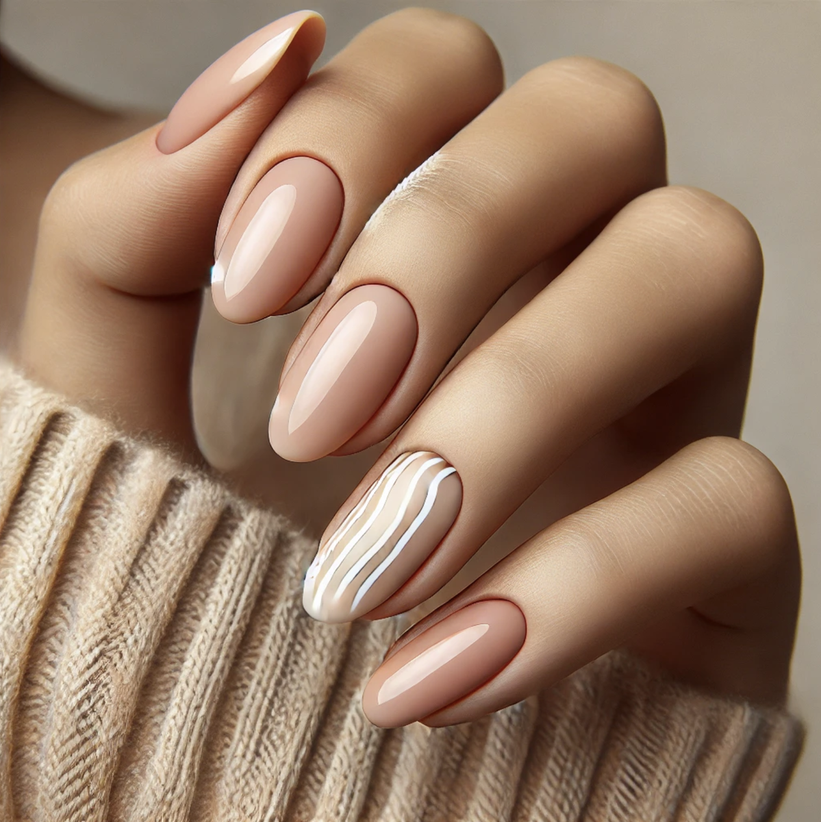 Нежный нюдовый маникюр для любого случая