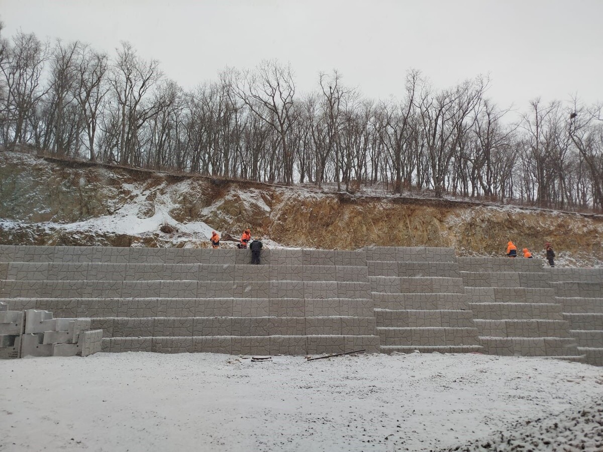 Строительная площадка в городе Владивосток. 