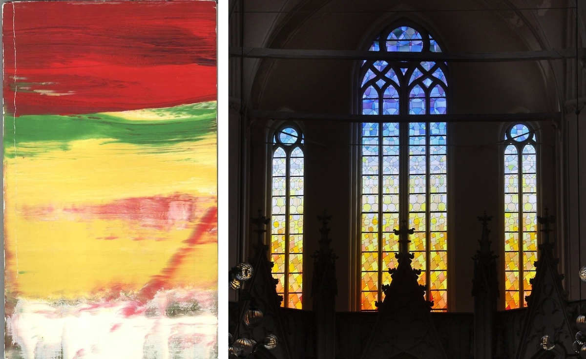 Герхард Рихтер. Лед (версия 58), 1981. Олафур Элиассон. Восточное окно в соборе Святого Николая, Грайфсвальд