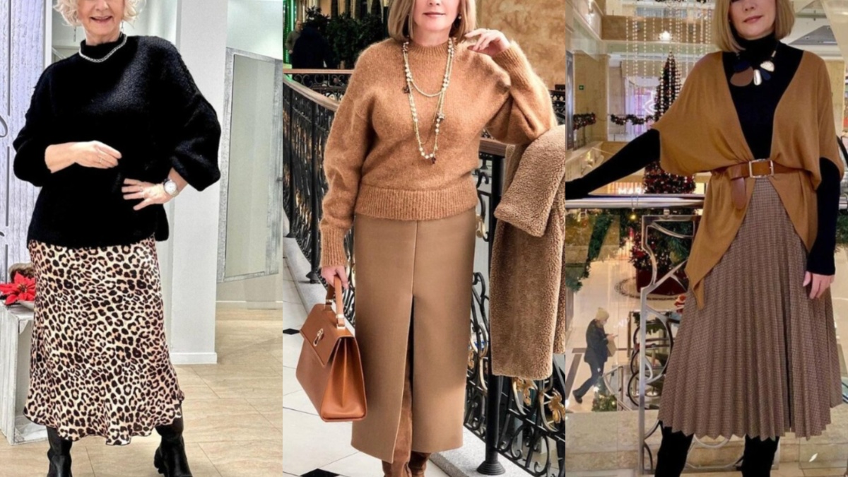 Так же стильно смотряться юбки с утепленными тканями, такими как шерсть, твид,трикотаж.