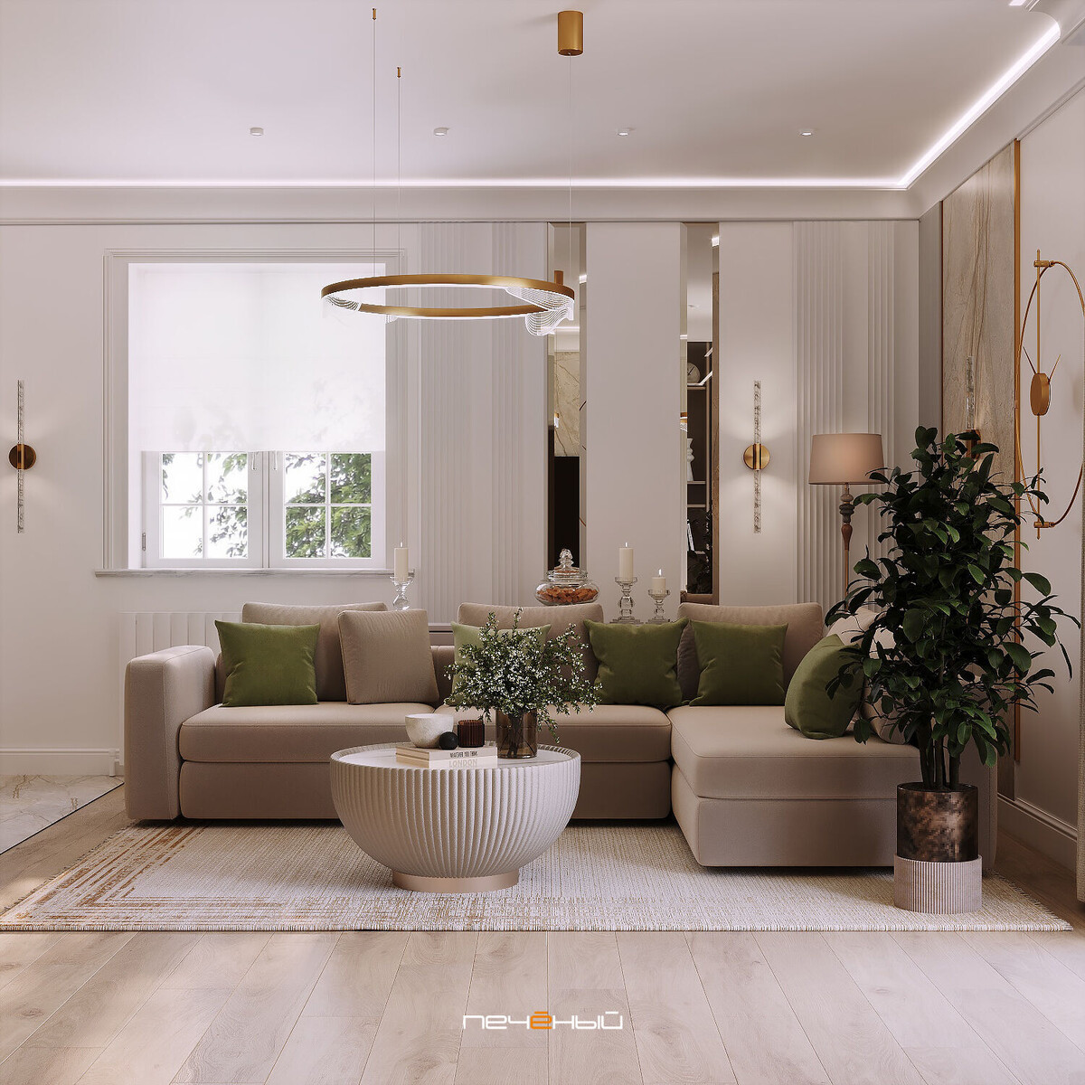 Дизайн кухни-гостиной